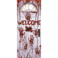 Bloody Handprints Welcome Door Cover
