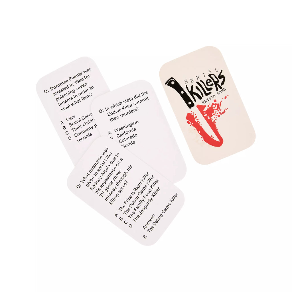 Serial Killers Trivia Card Game
