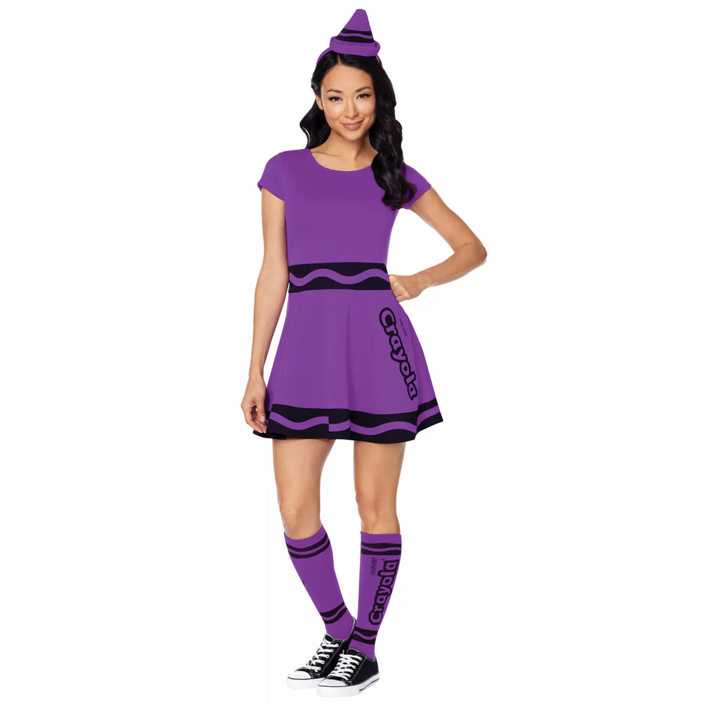 Adult Vivid Violet Crayon Dress Costume -  Crayola