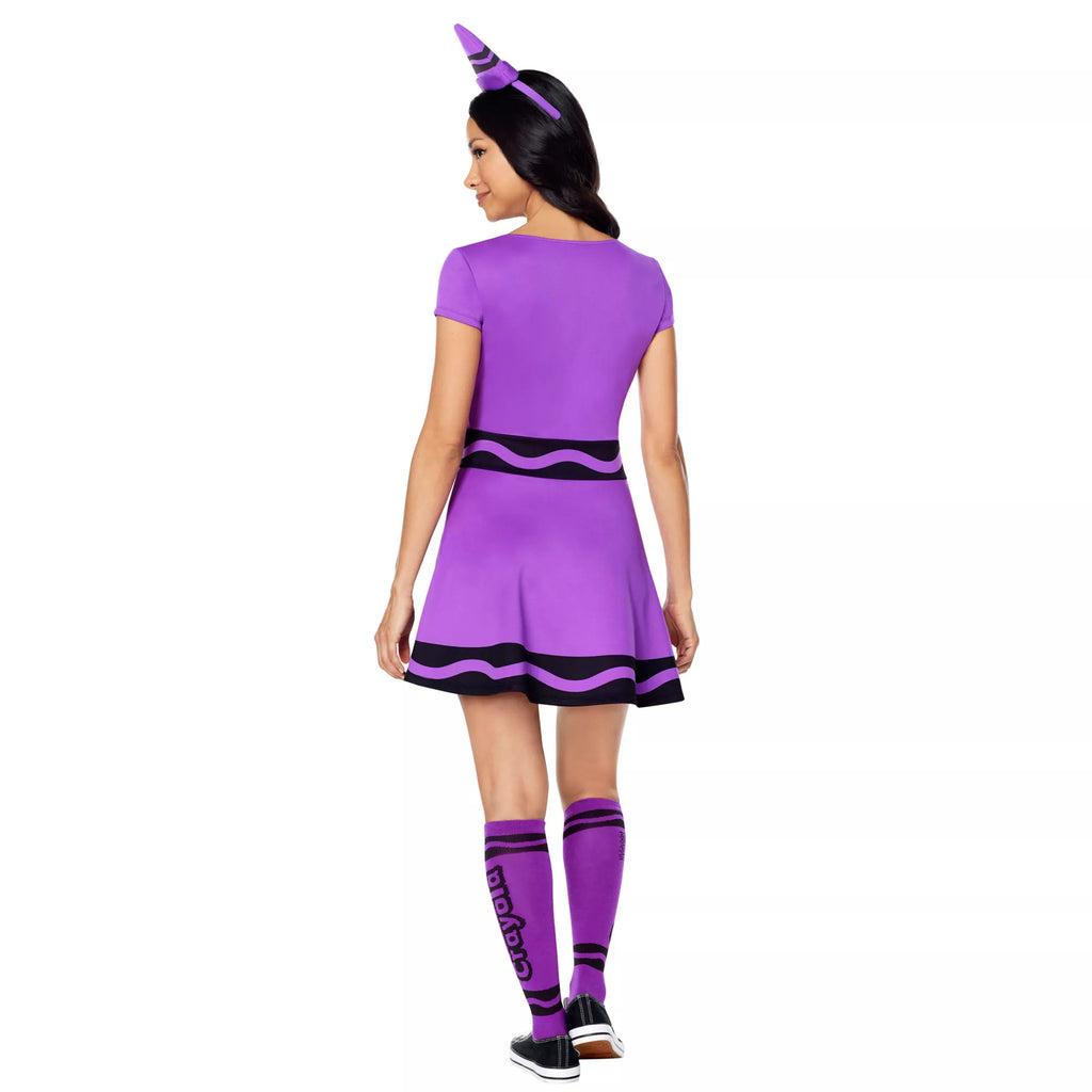 Adult Vivid Violet Crayon Dress Costume -  Crayola