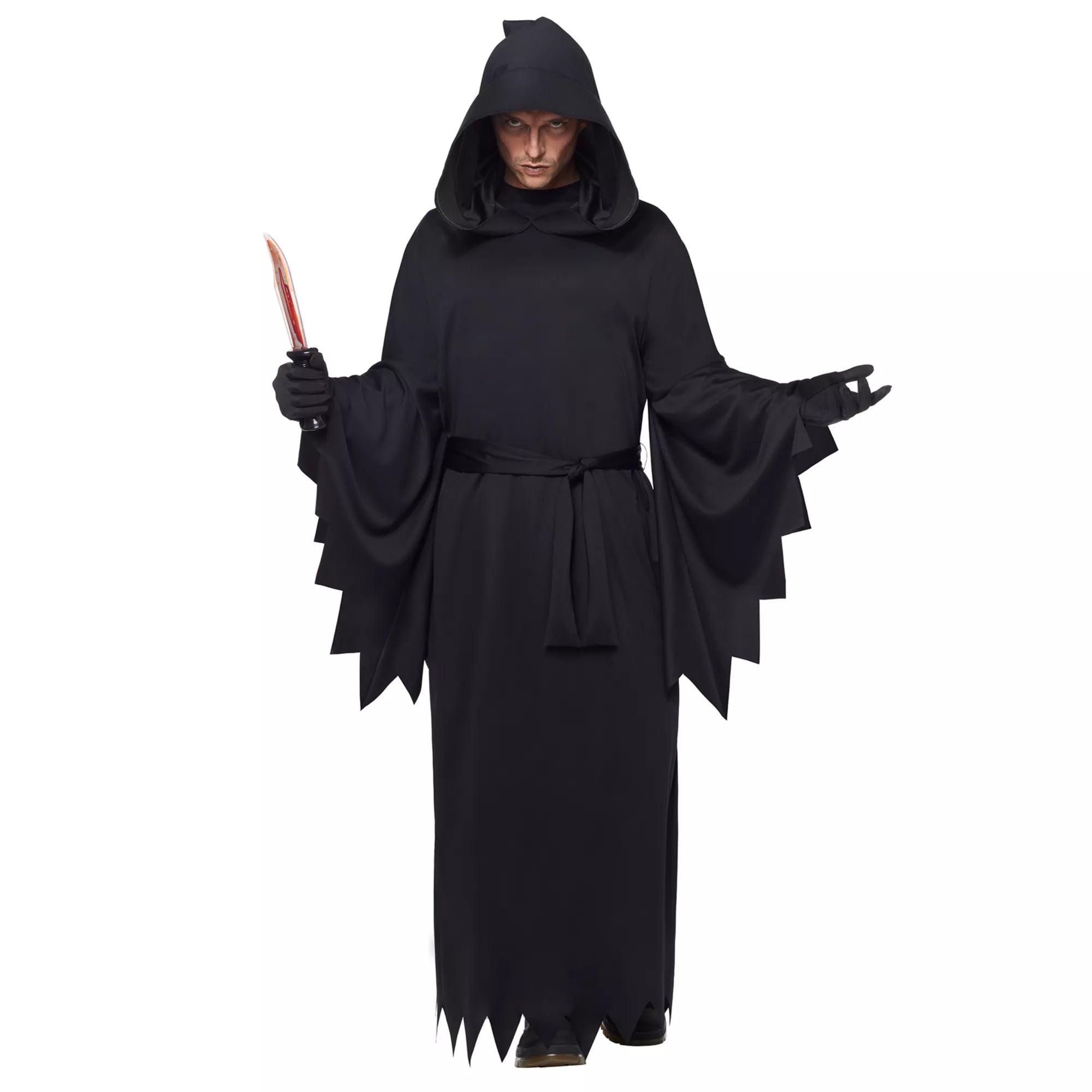 Adult Hooded Black Robe Costume