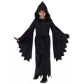 Kids Hooded Black Robe Costume