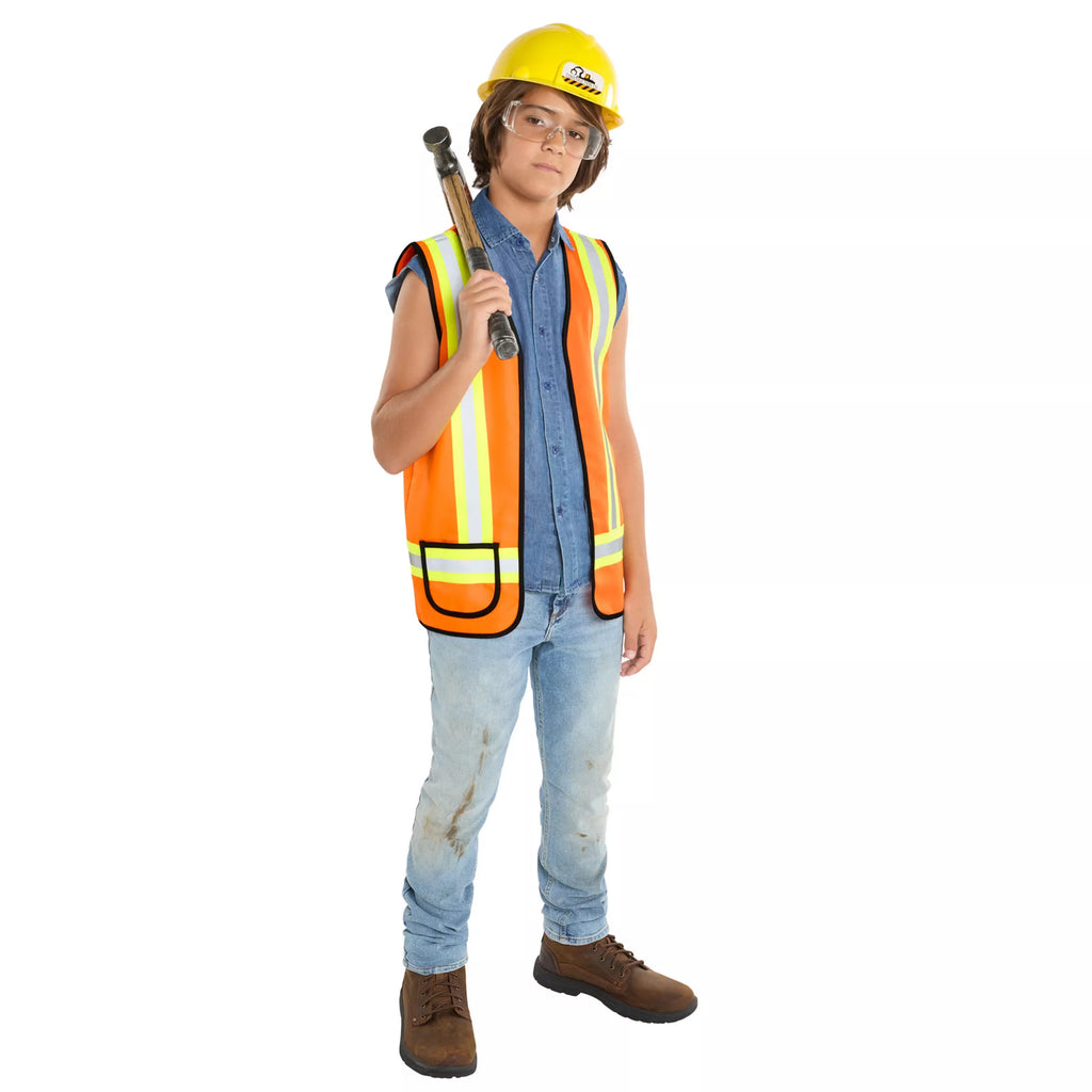Kids Construction Worker Costume Kit