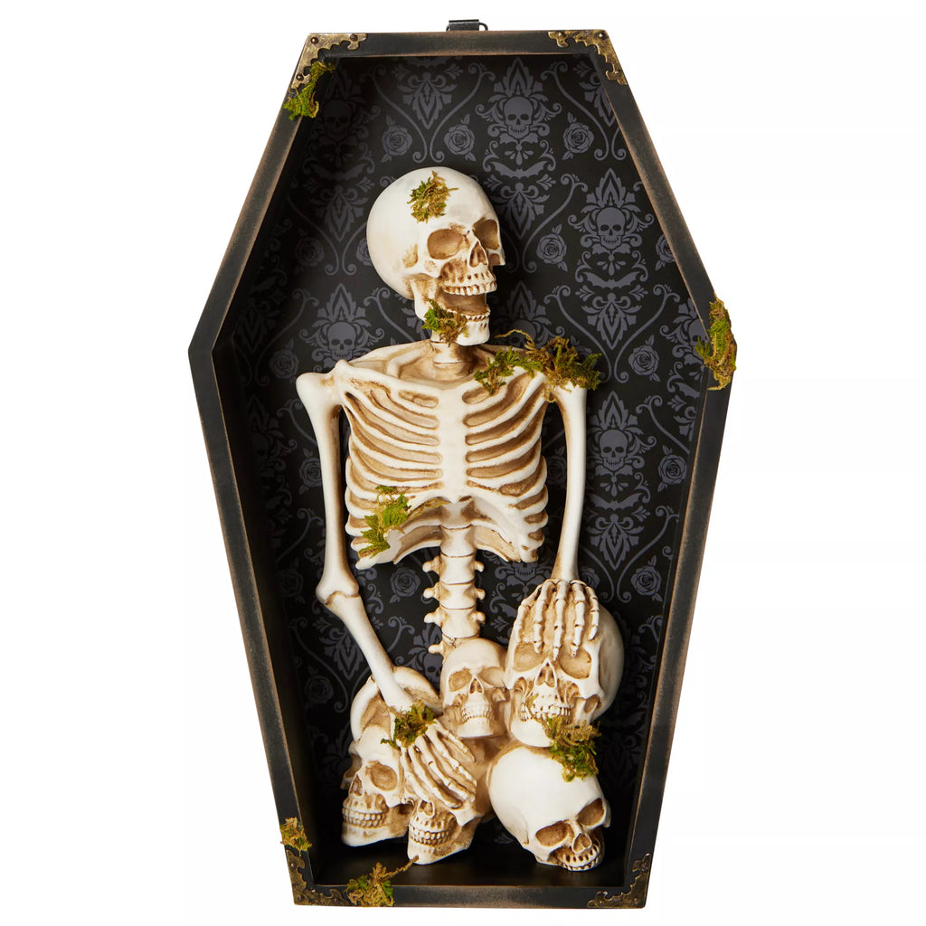 Gothic Noir Skeleton Coffin Sign