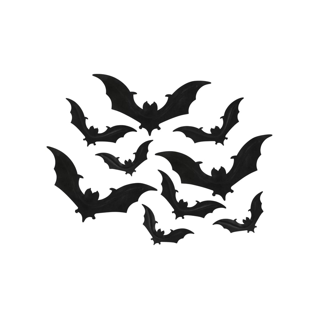 Gothic Noir Bat Decals - 9 Pack
