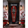 Gothic Noir Skeleton Door Cover