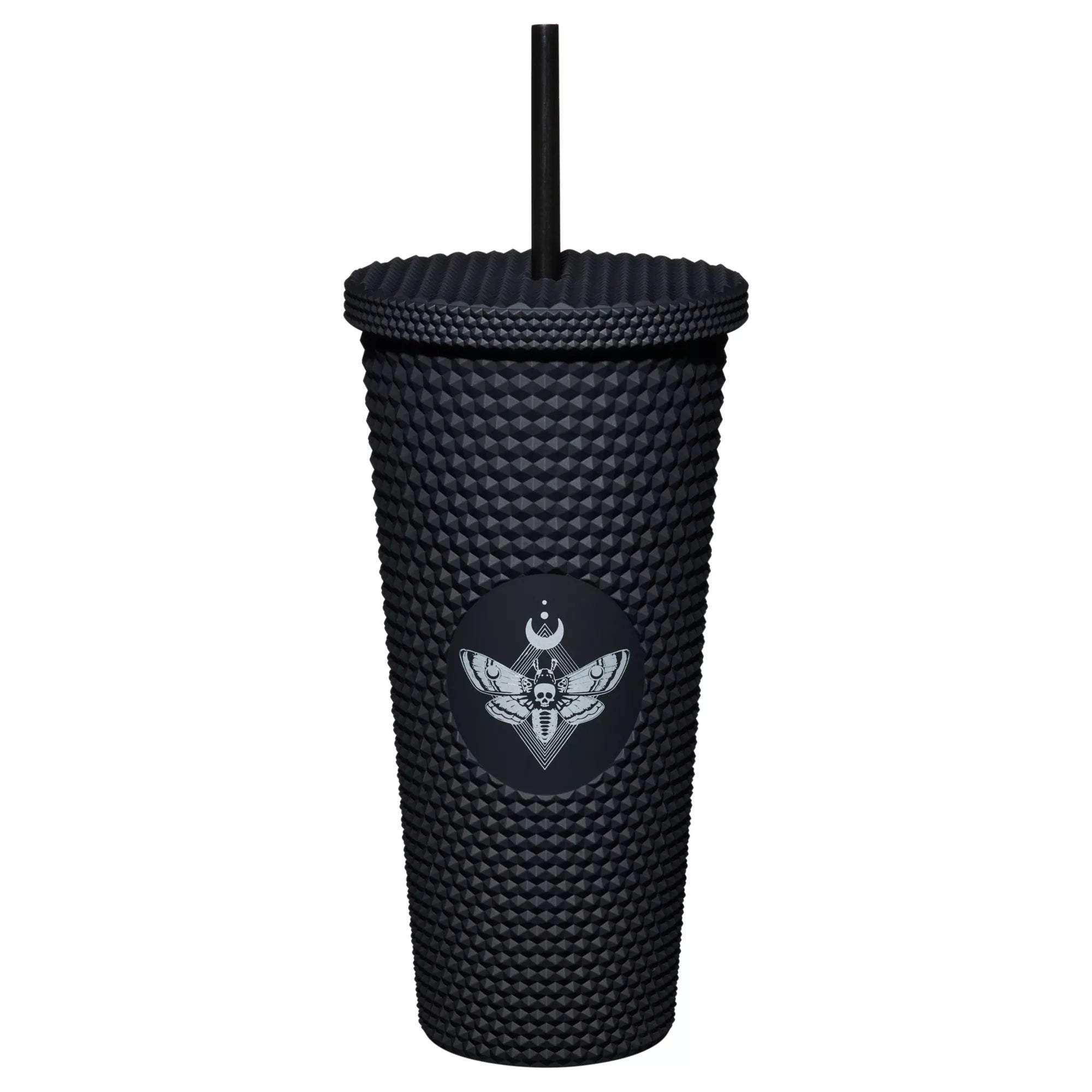 Studded Death Moth Cup with Straw - 20 oz.