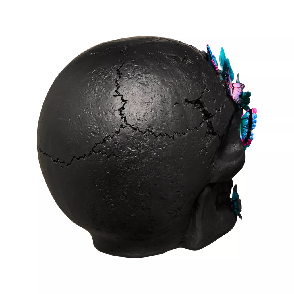 Mystical Arts Black Butterfly Skull