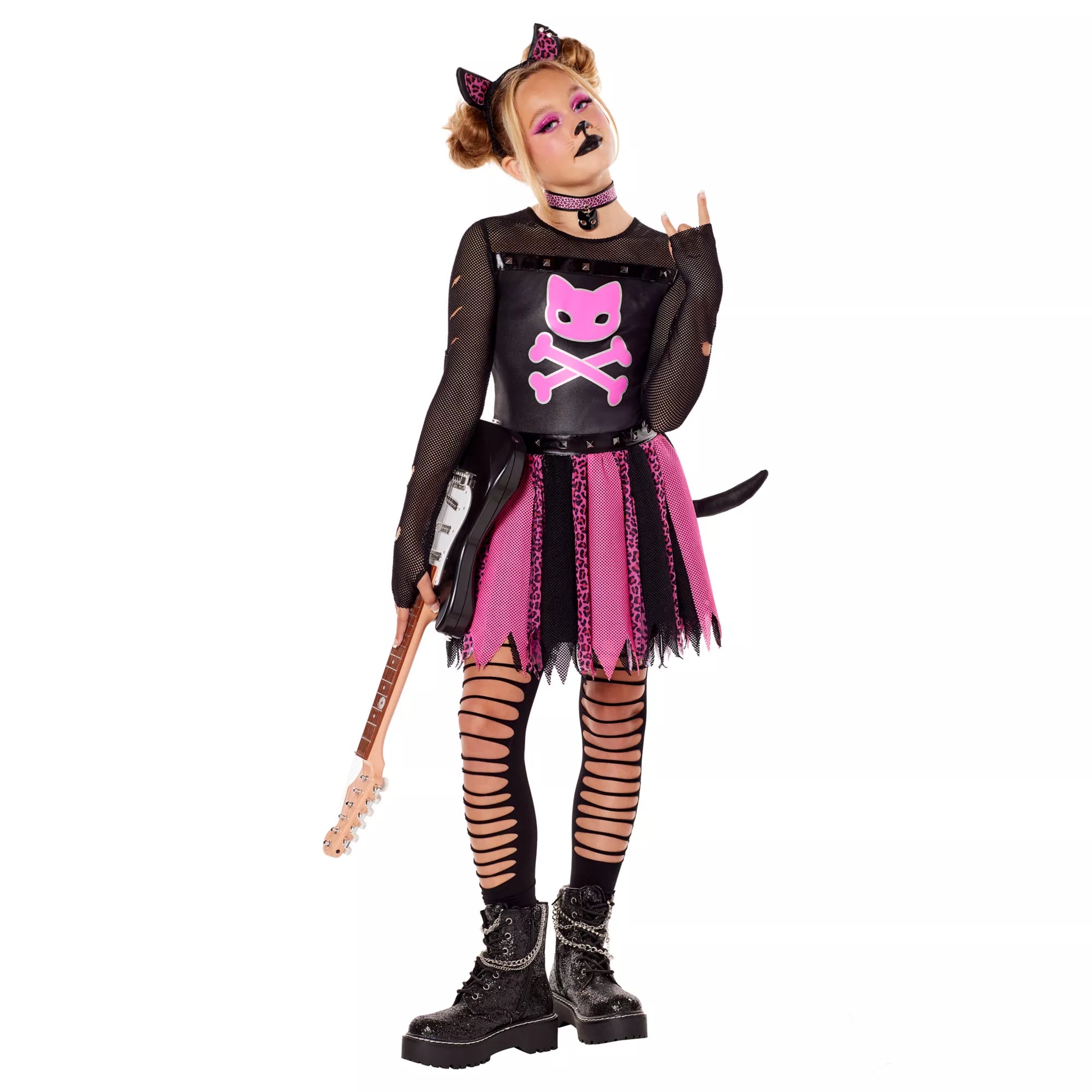 Kids Punk Kitty Costume