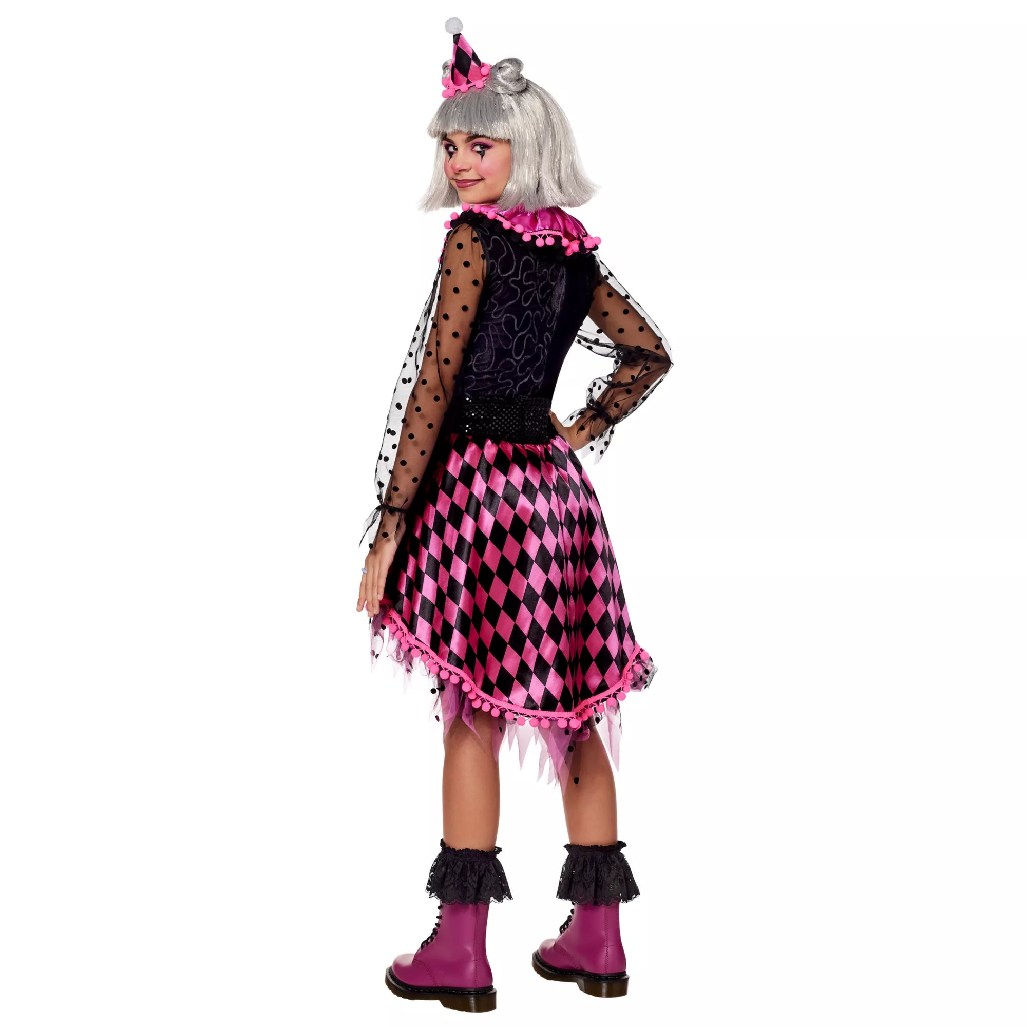 Kids Neon Clown Costume Deluxe