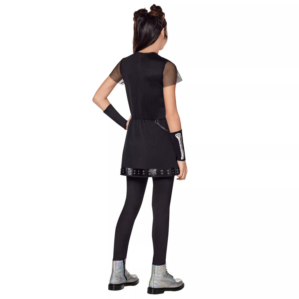 Kids Silver Skeleton Dress Costume