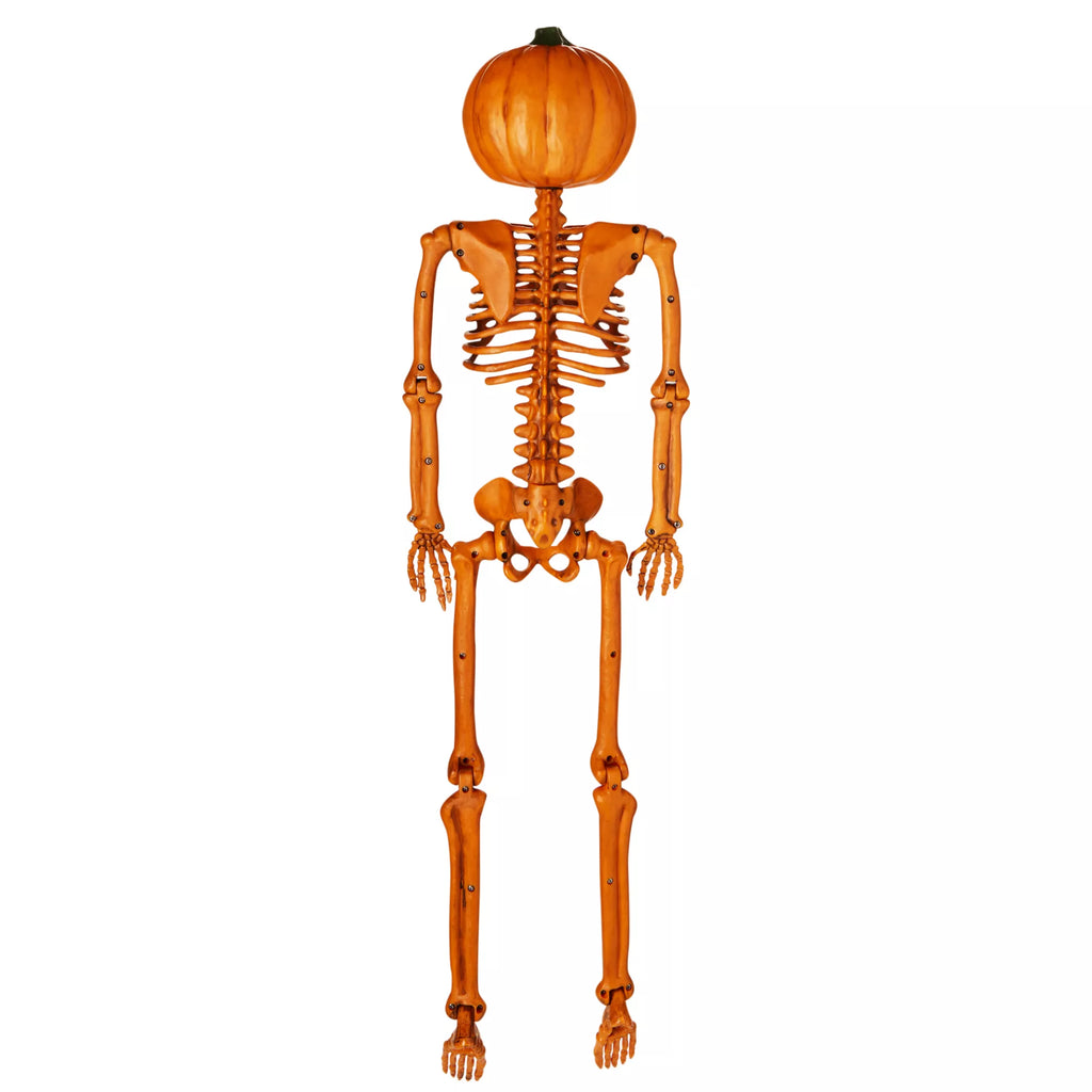 3 Ft Rotten Pumpkin Skeleton Hanging Prop
