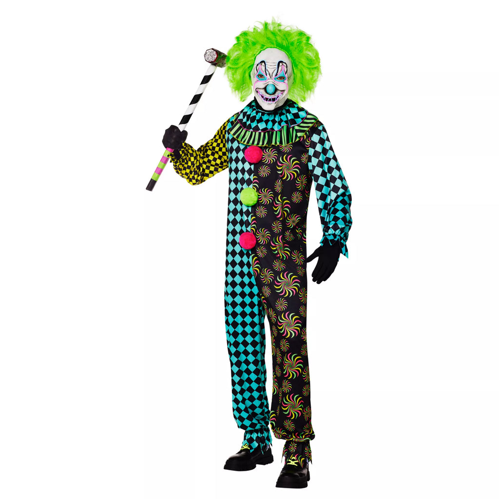 Adult Neon Clown Costume