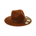'60s Flower Embroidered Hippie Hat
