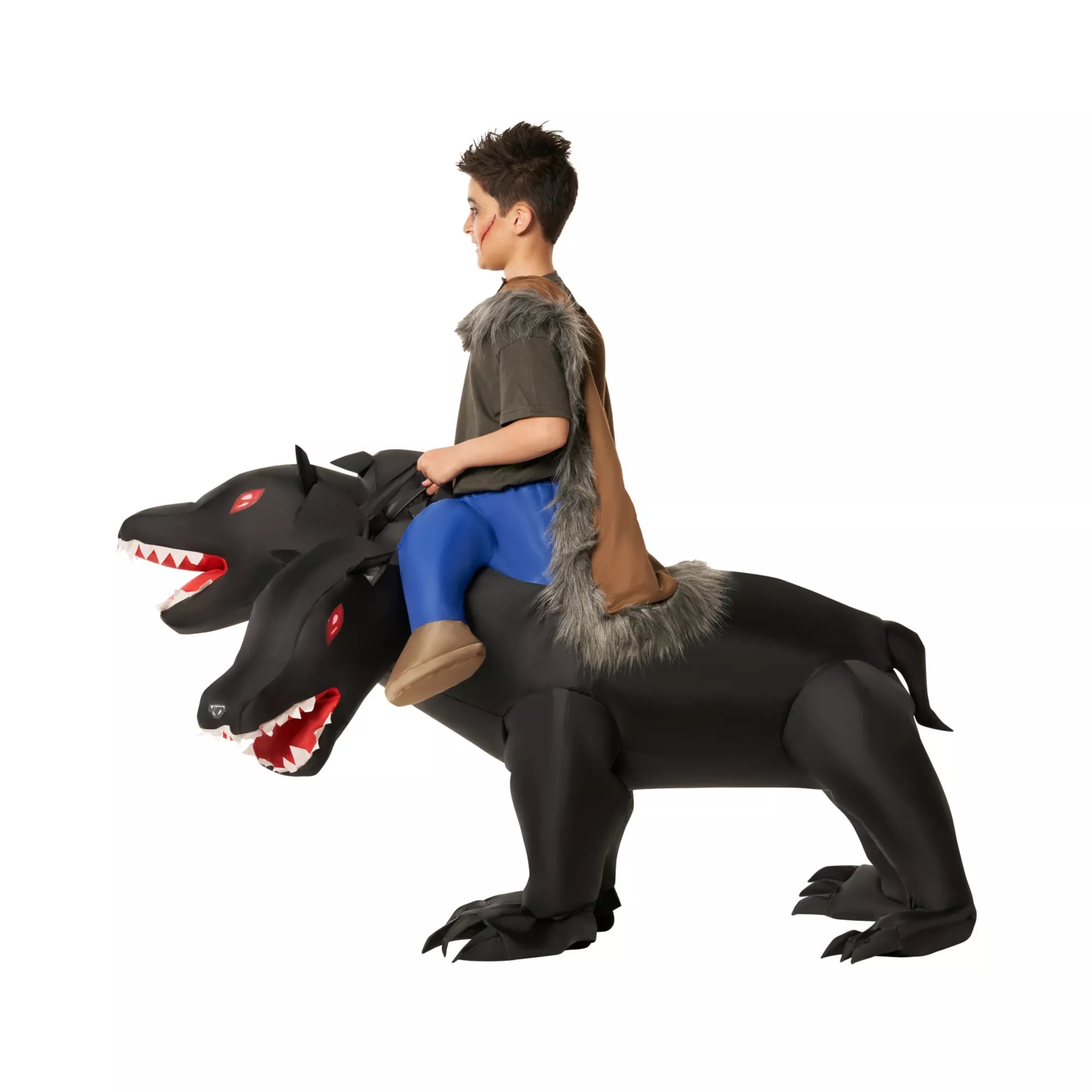 Kids Inflatable Ride-Along 3-Headed Dog Costume