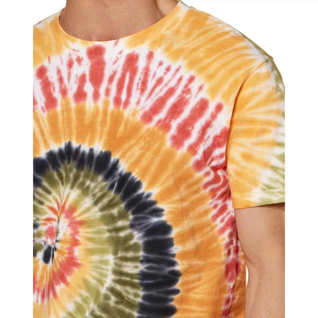 Orange and Green Tie-Dye T Shirt