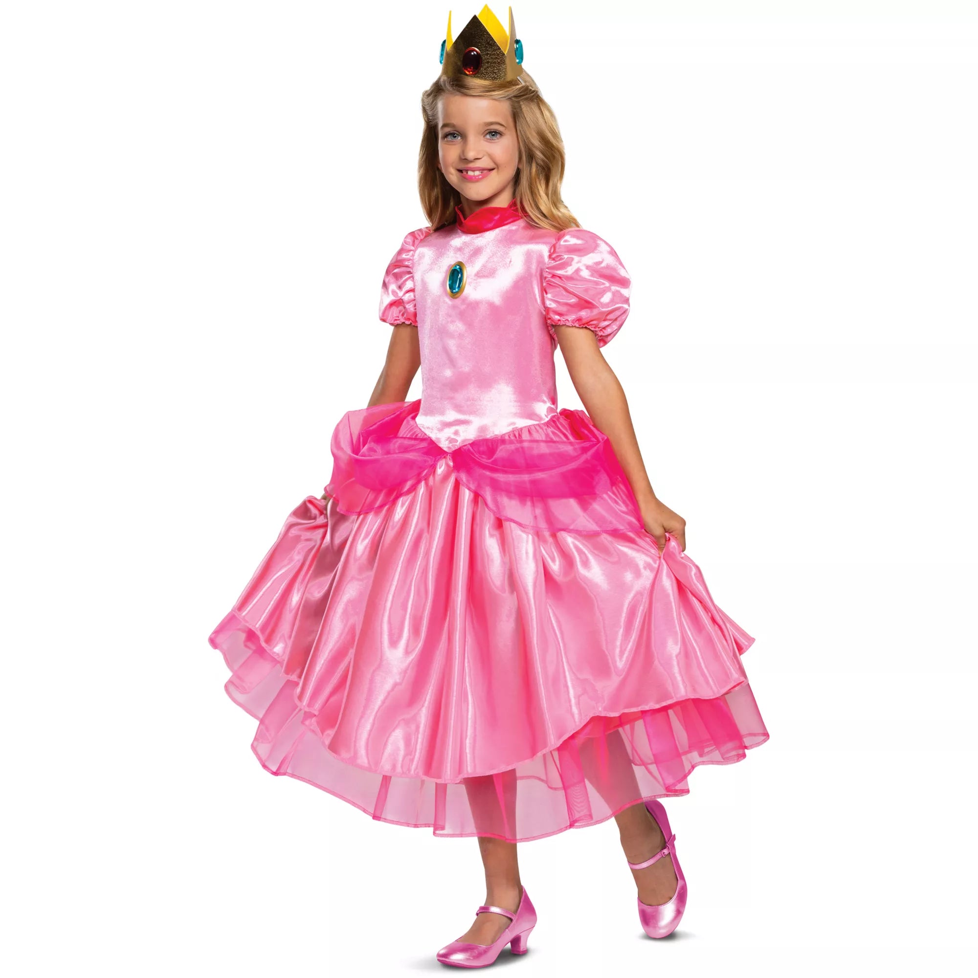 Kids Princess Peach Costume Deluxe - Mario Bros.