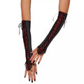 Gothic Velvet Embossed Gloves