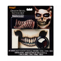Demon Skull Tattoo and Horns Kit