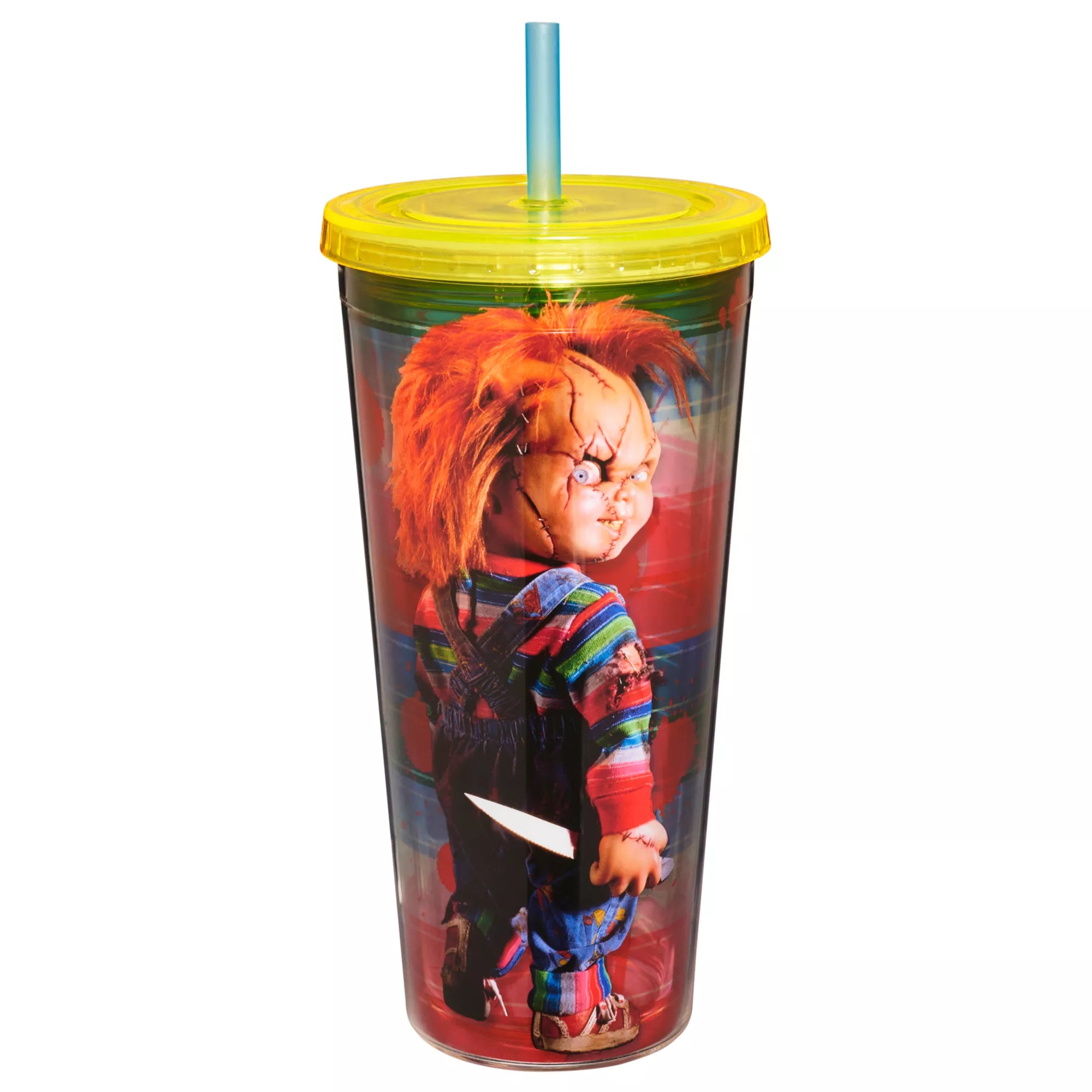 Striped Chucky Cup with Straw - 20 oz.