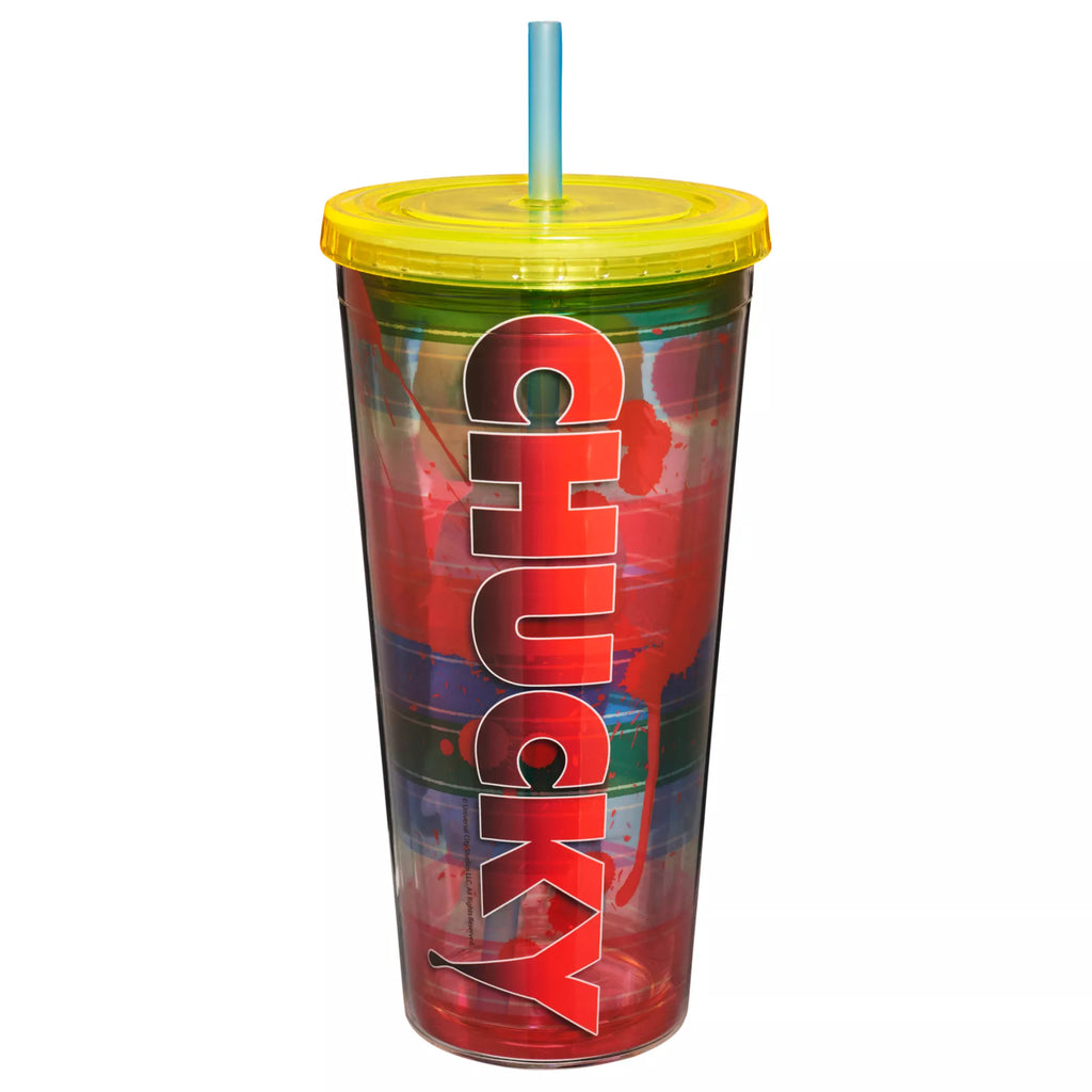 Striped Chucky Cup with Straw - 20 oz.