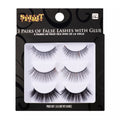 Black Eyelashes and Adhesive - 5 Pack