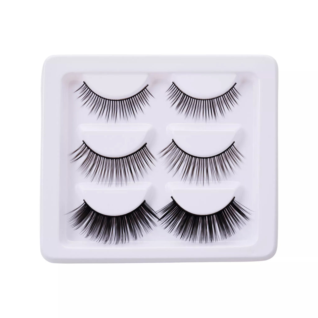 Black Eyelashes and Adhesive - 5 Pack