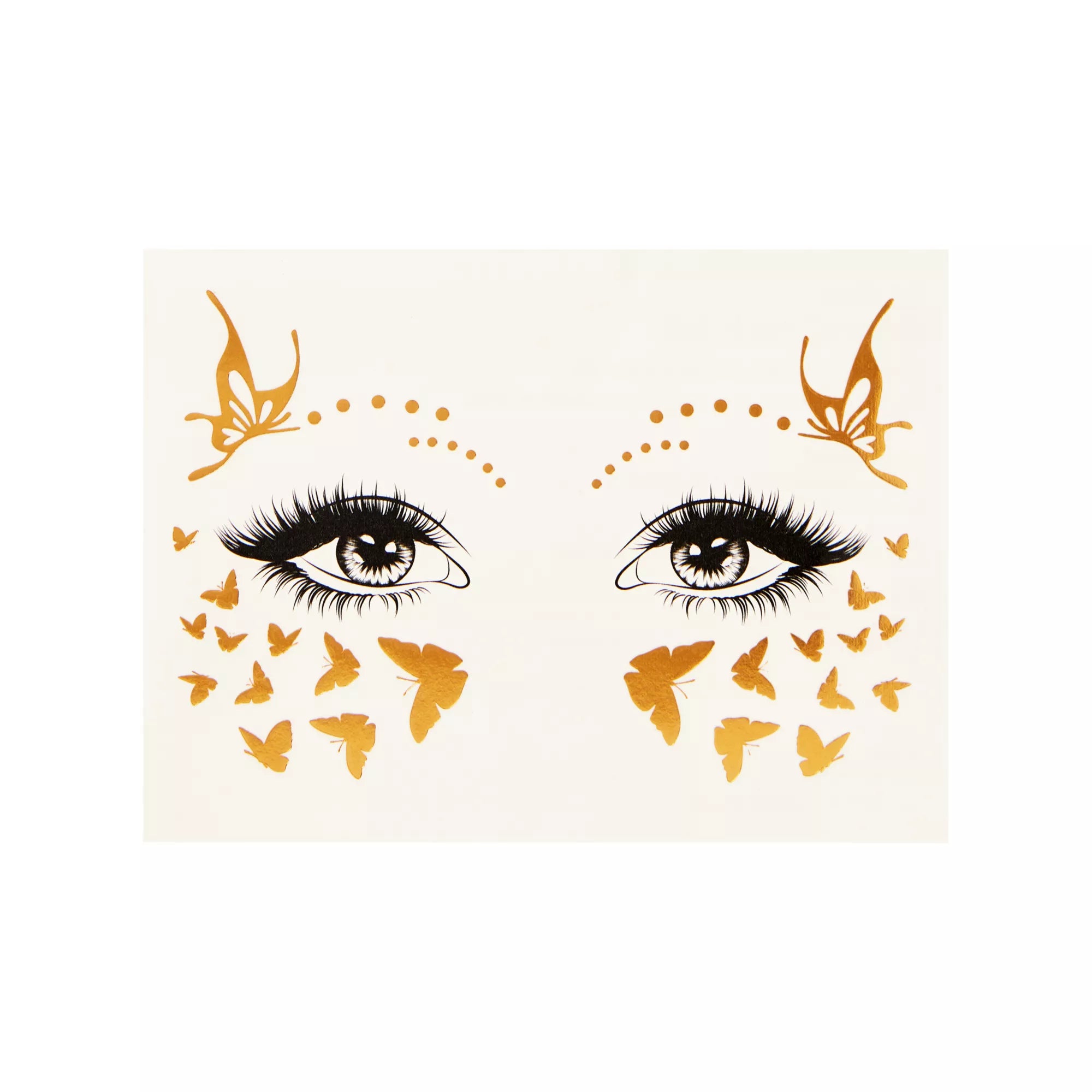 Gold Butterfly Face Decal