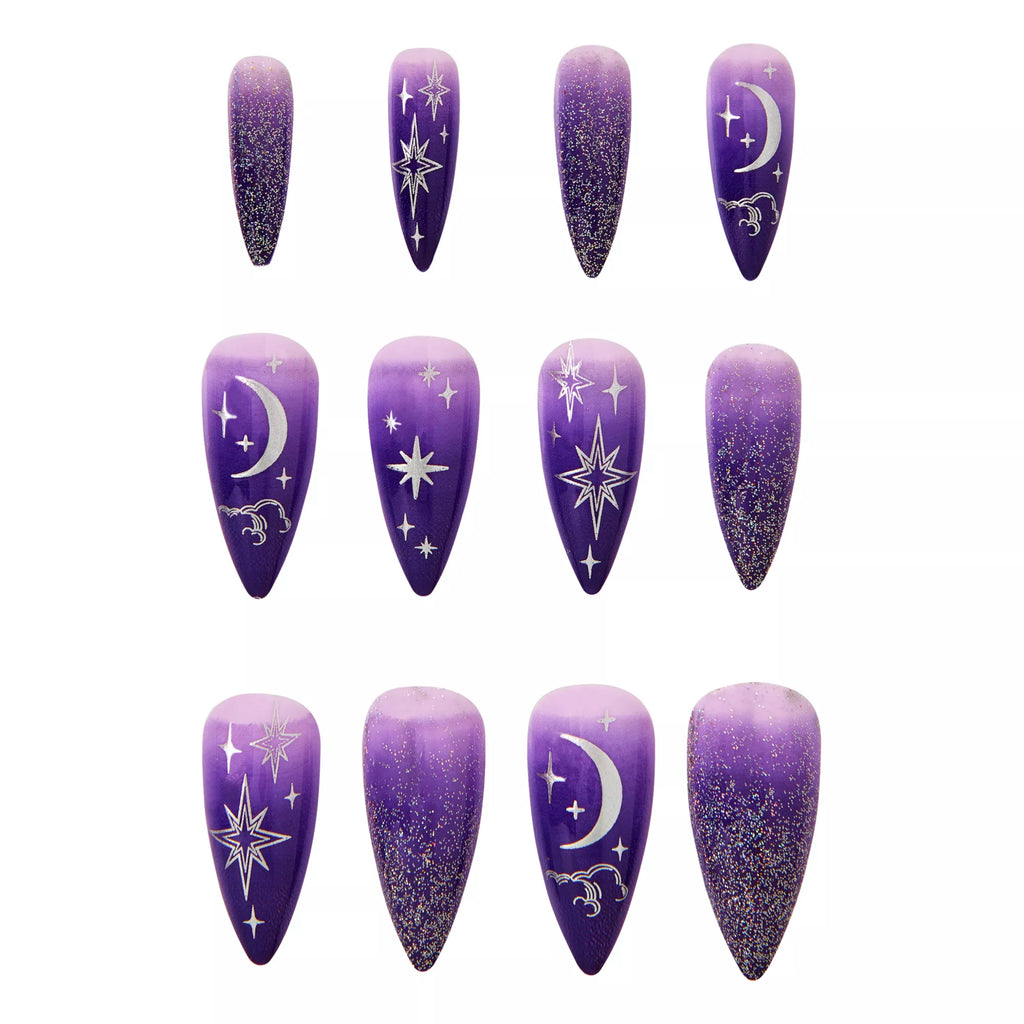 Purple Celestial Press-On Nails