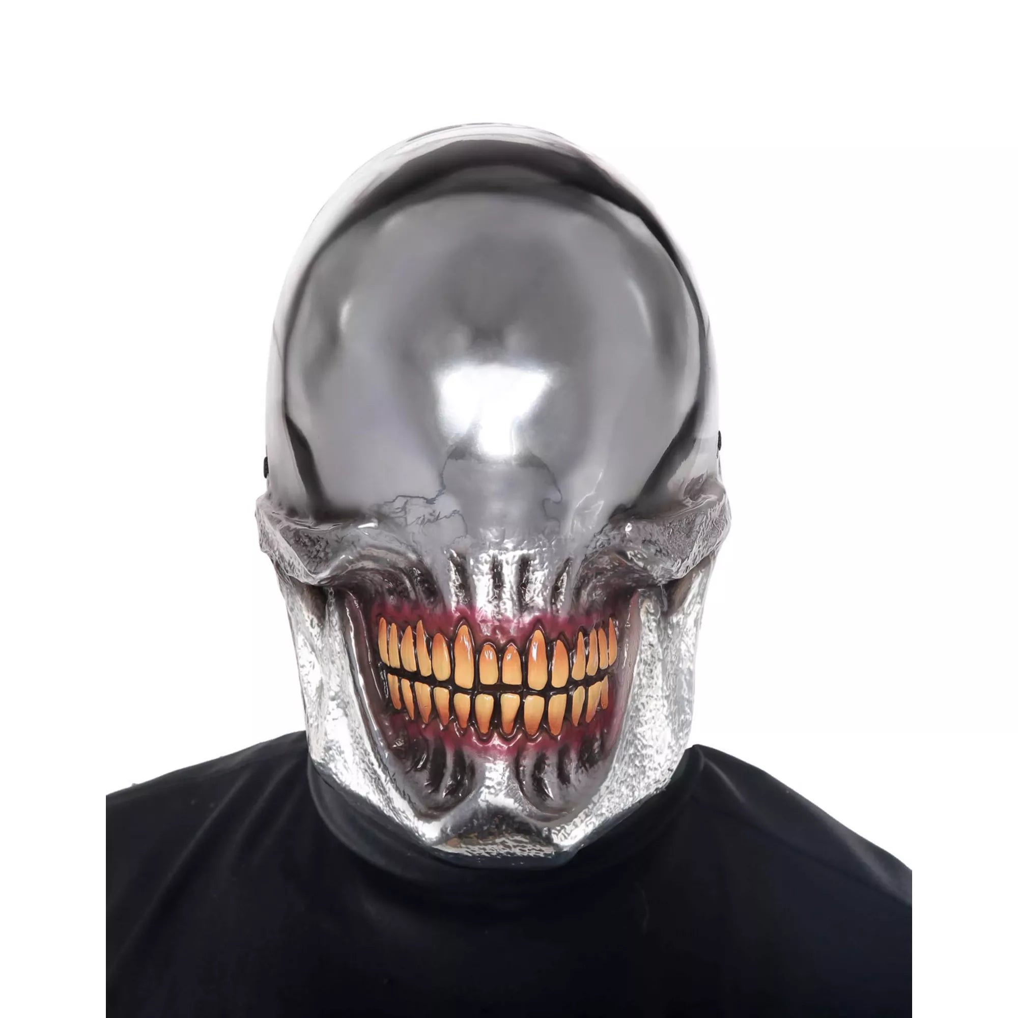 Chrome Smile Half Mask