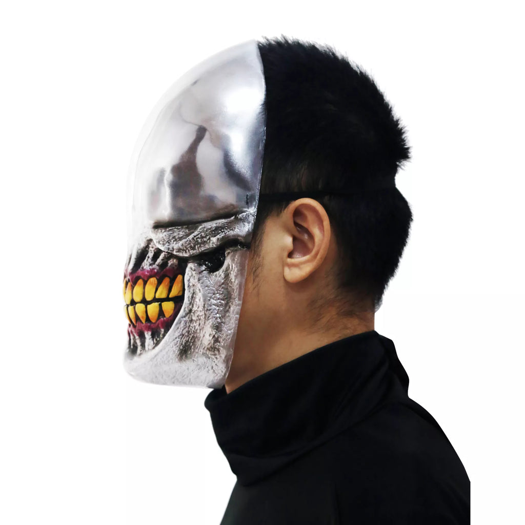 Chrome Smile Half Mask