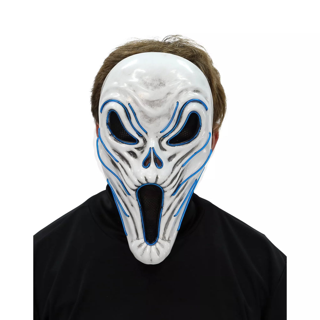 Light-Up EL Wire Phantom Half Mask