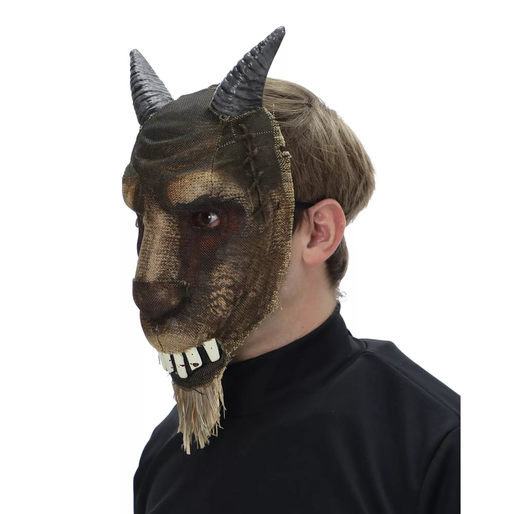 Bloody Burlap Goat Half Mask