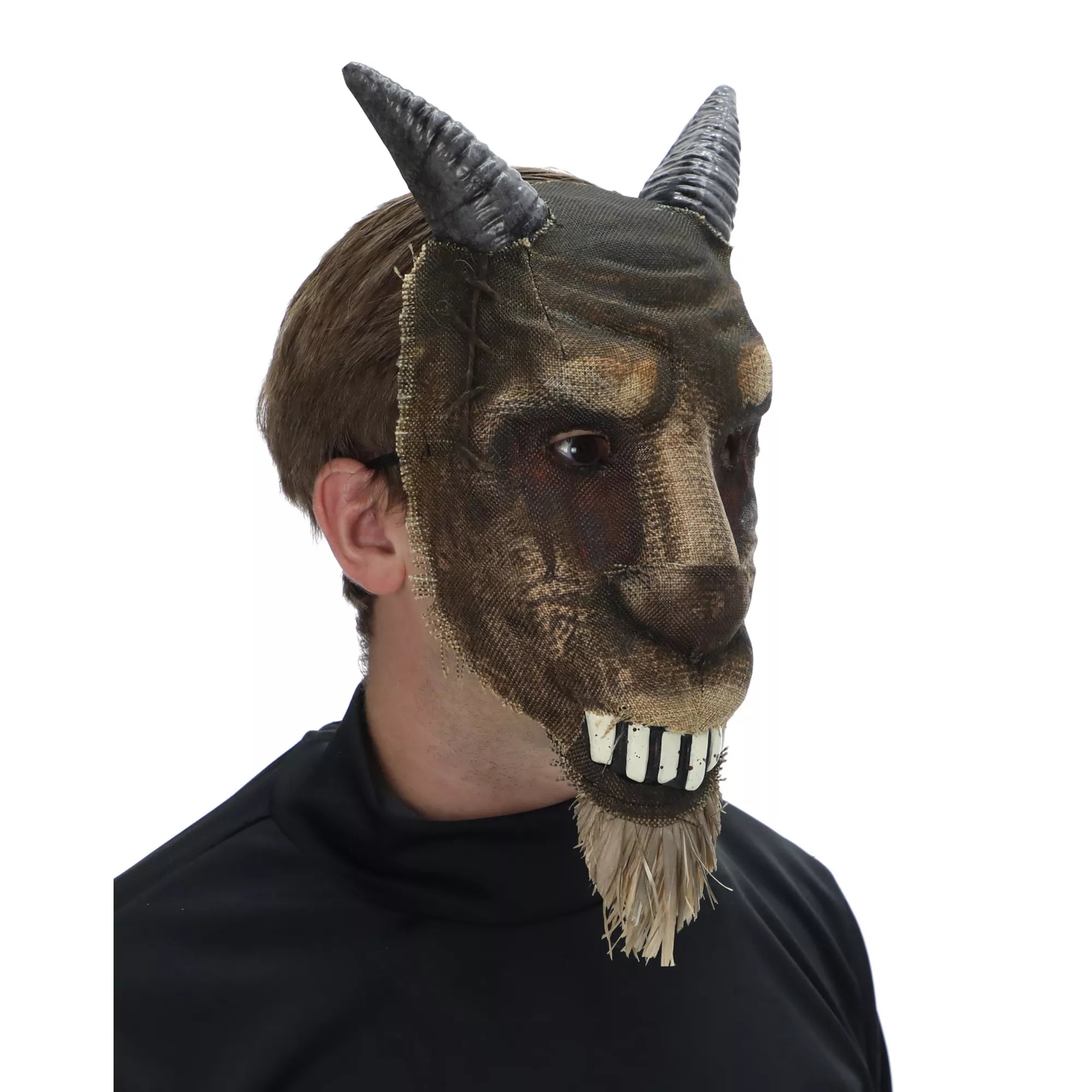 Bloody Burlap Goat Half Mask