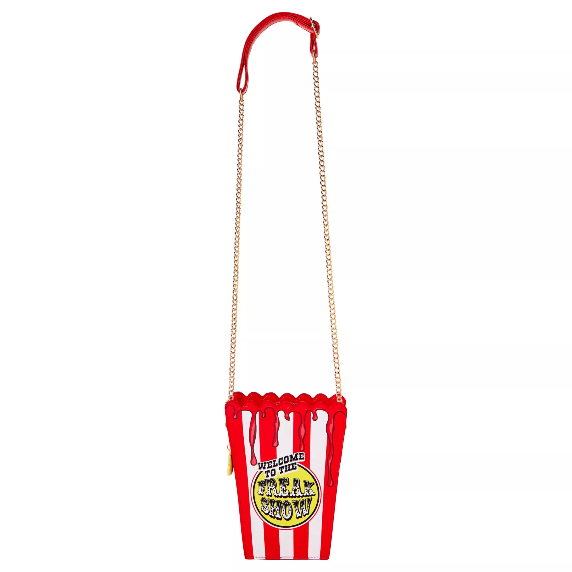 Scary Clown Popcorn Crossbody Bag