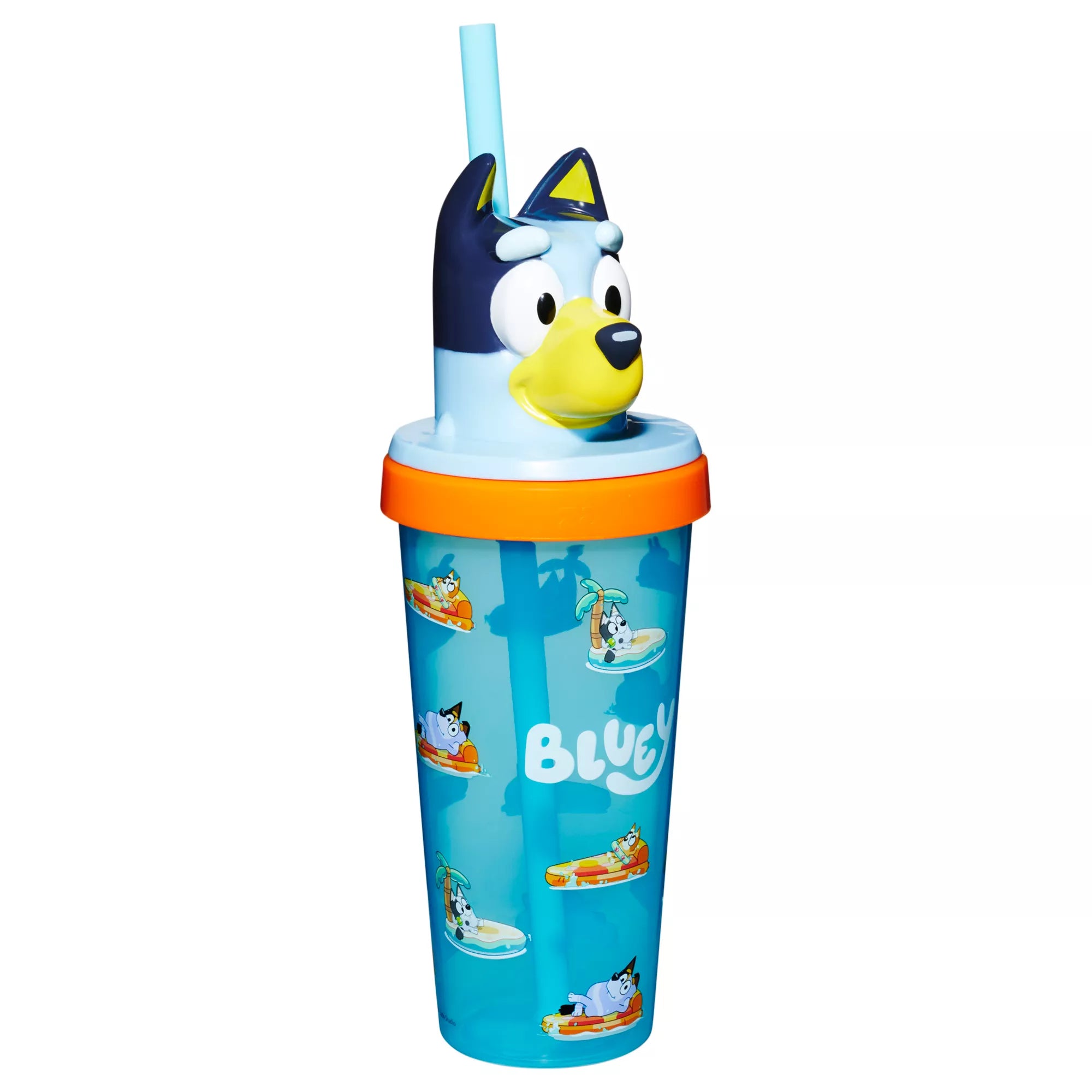 Bluey Molded Cup with Straw
