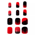 Black and Red Press On Nails