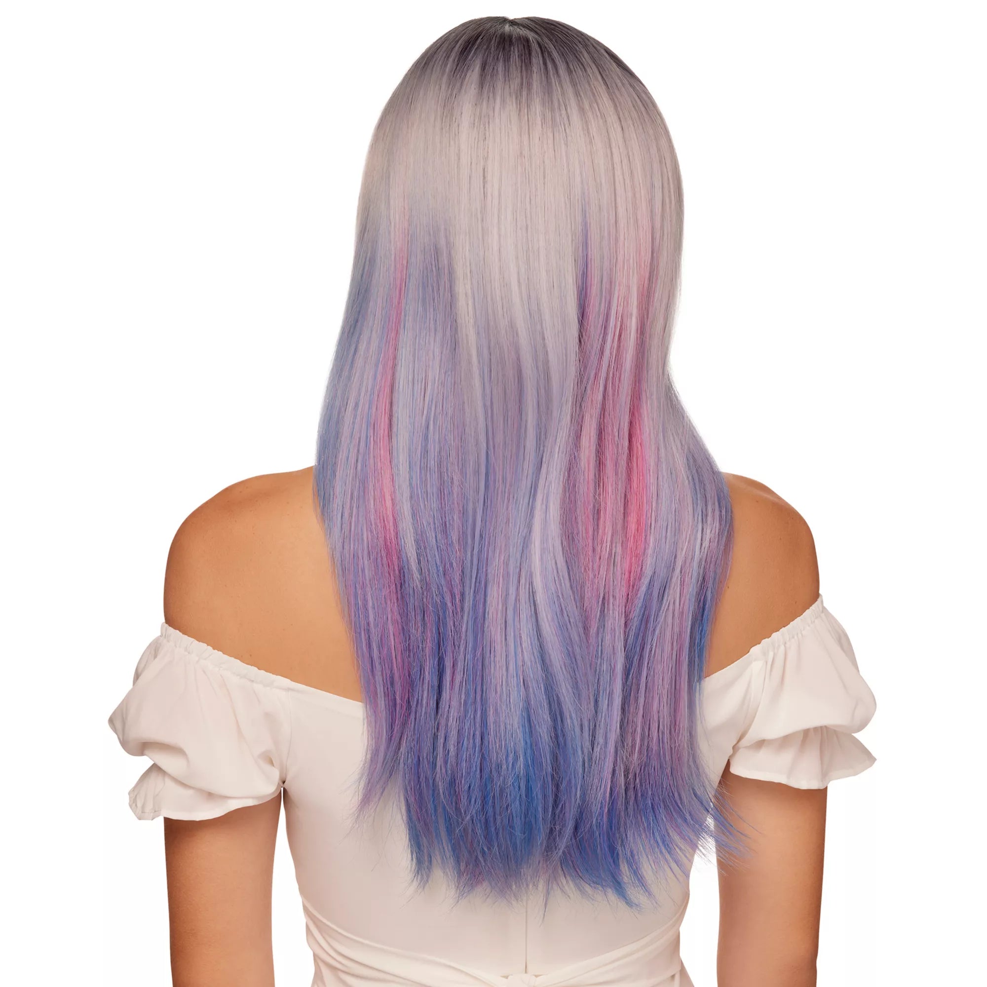Heat Resistant Cotton Candy Purple Wig