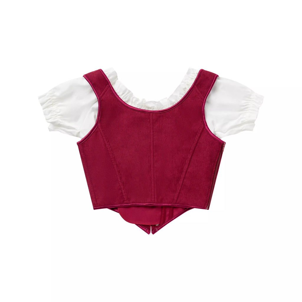 Burgundy Pirate Corset Top