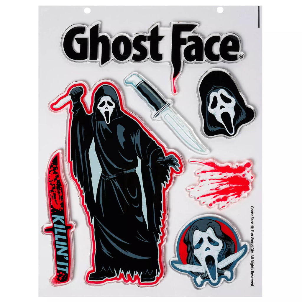 Ghost Face Gel Clings - 2 Pack