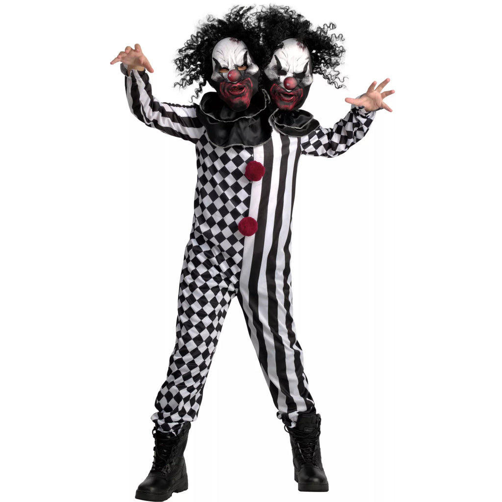 Kids Two-Headed Clown Costume