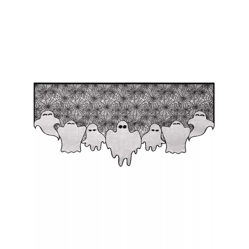 Light-Up Lace Ghost Mantel Scarf