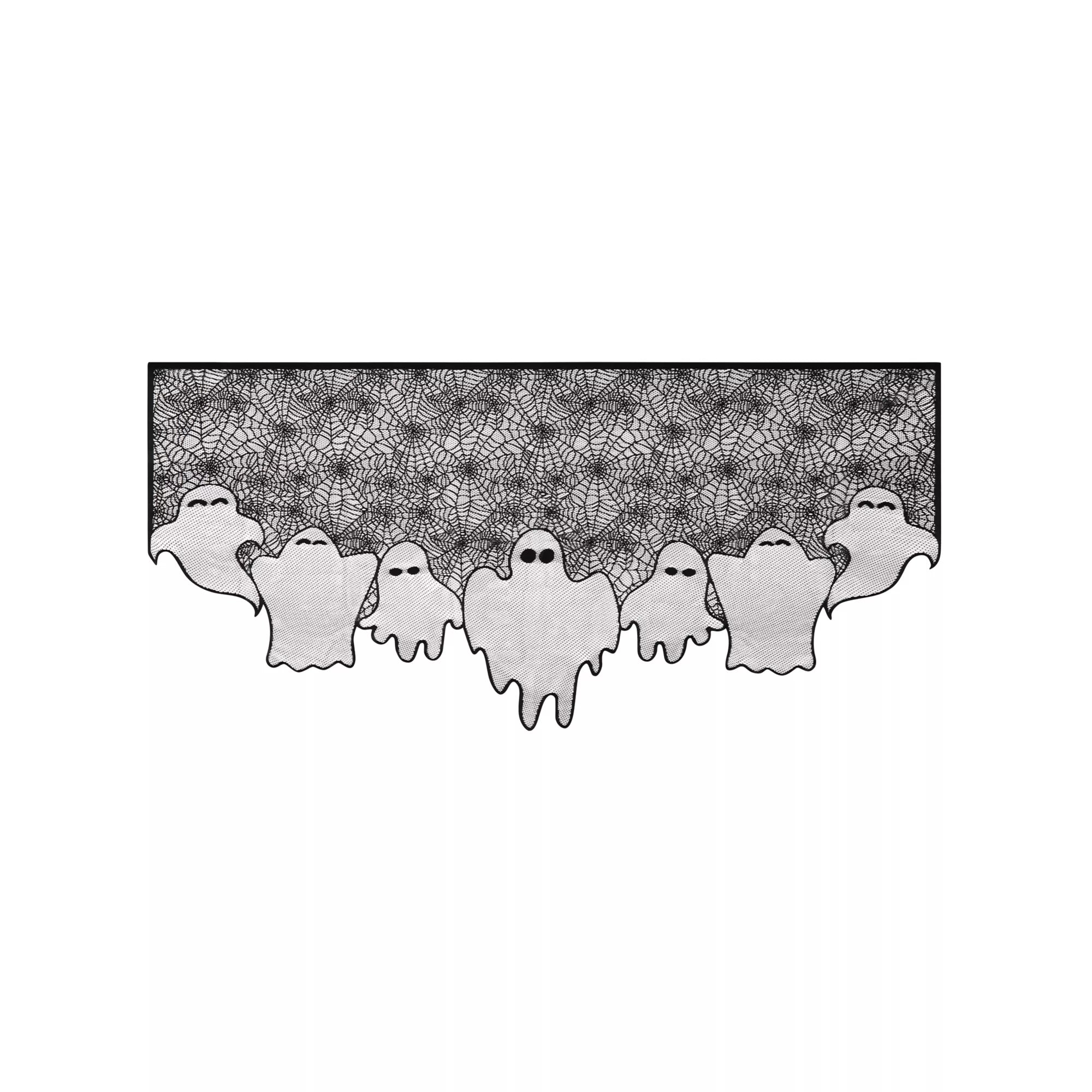 Light-Up Lace Ghost Mantel Scarf