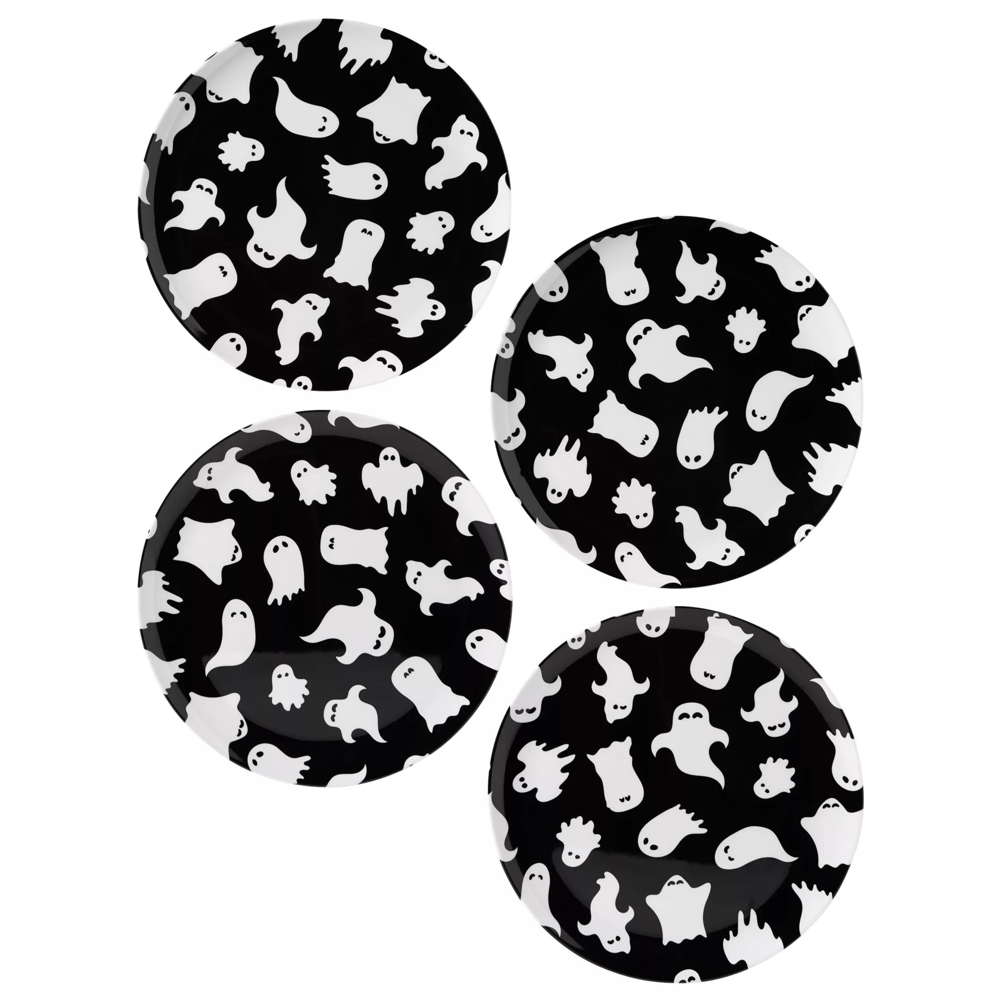 Plastic Ghost Plates - 4 Pack