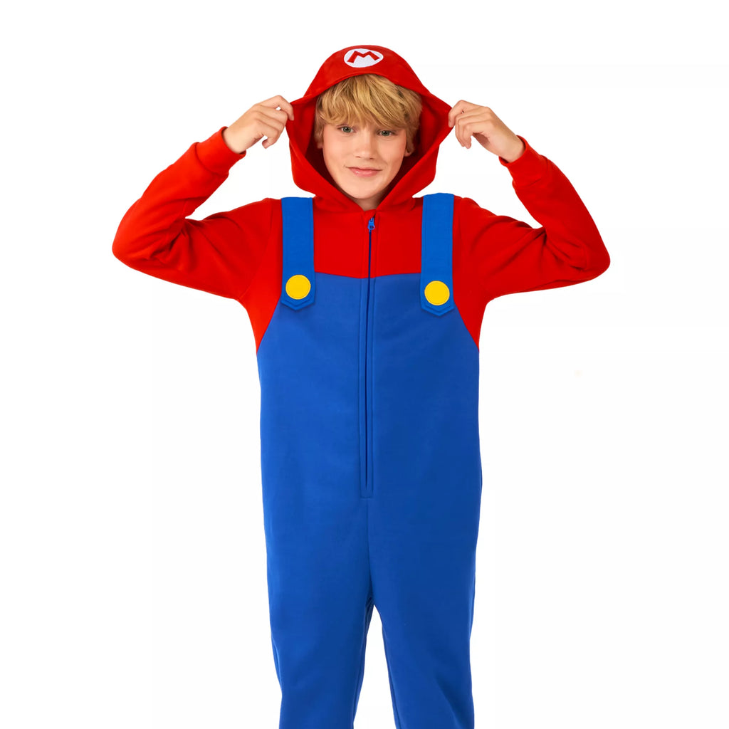 Kids Mario Jumpsuit With Hood - Super Mario Bros.