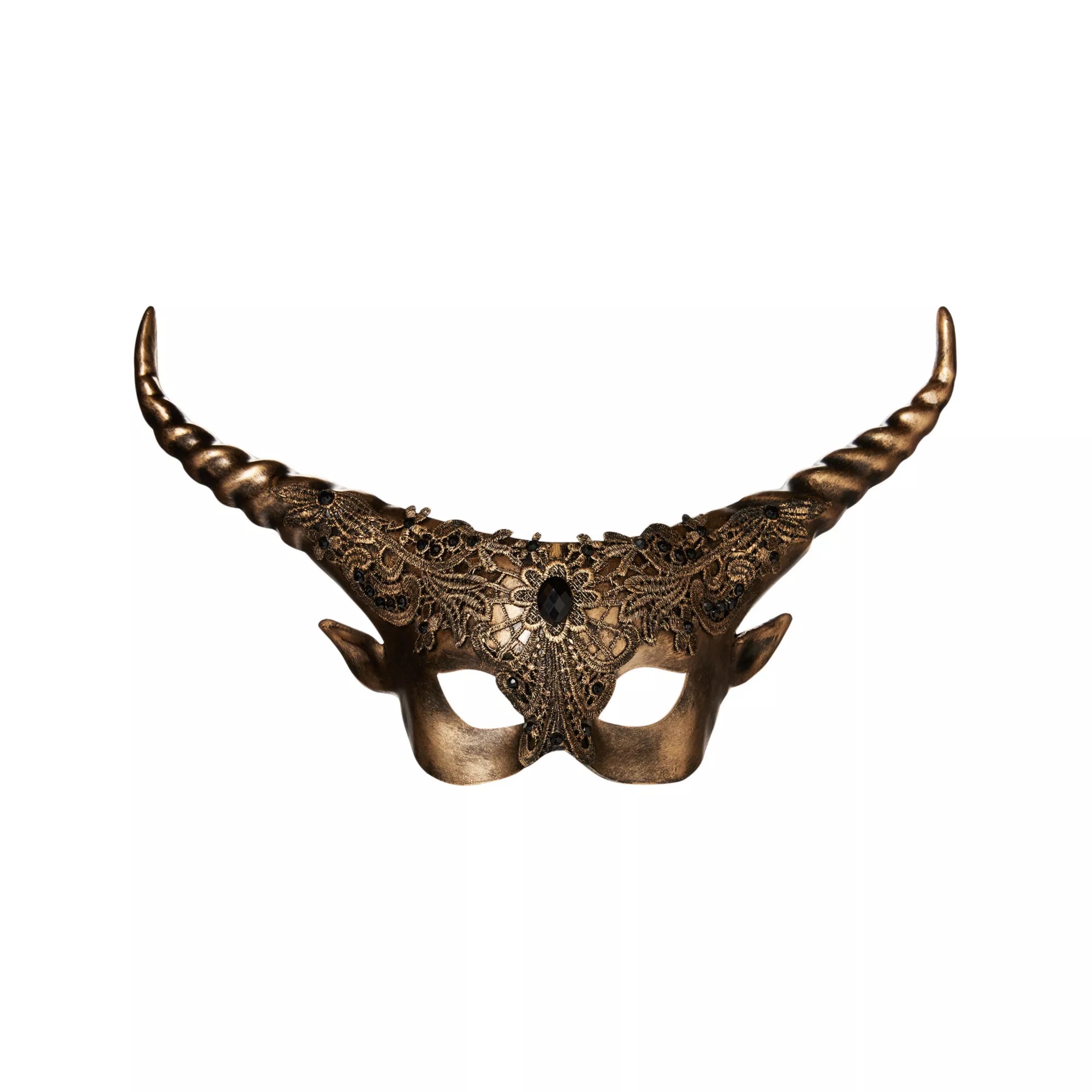 Gold Horned Masquerade Eye Mask