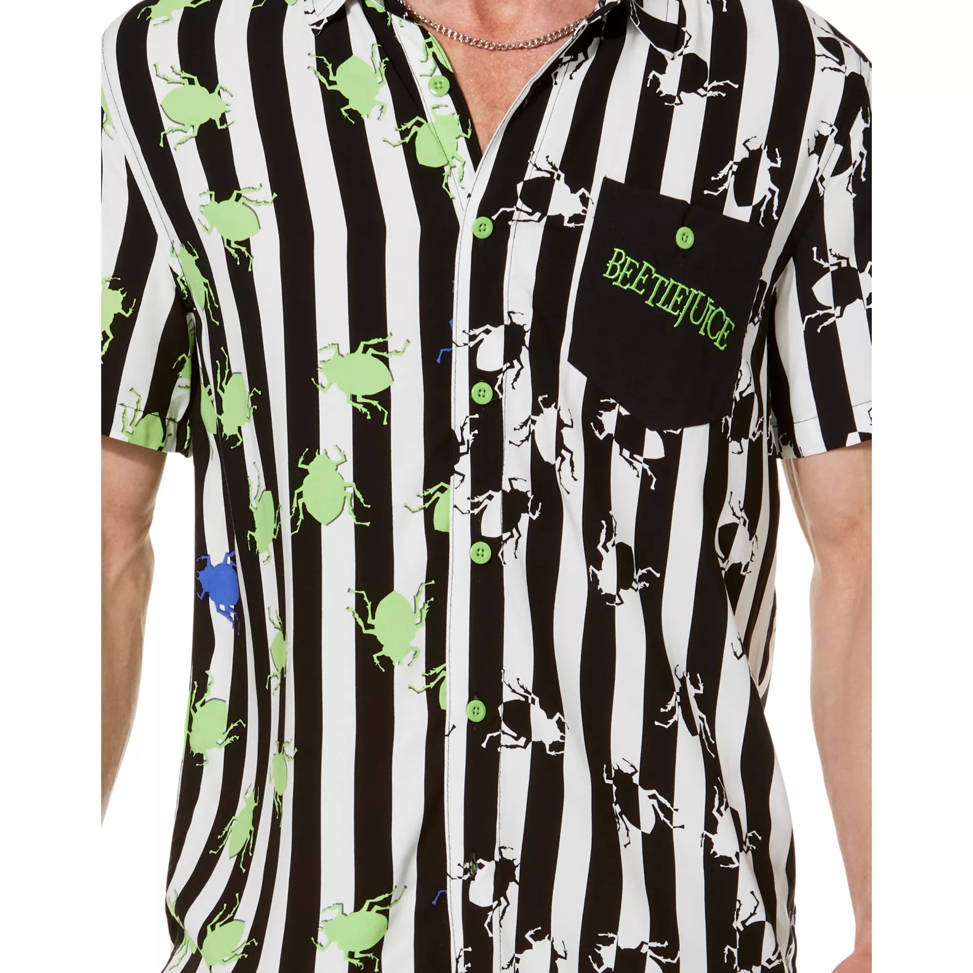 Beetlejuice Spider Button Down Shirt