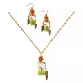 Mushroom Bottle Jewelry Set
