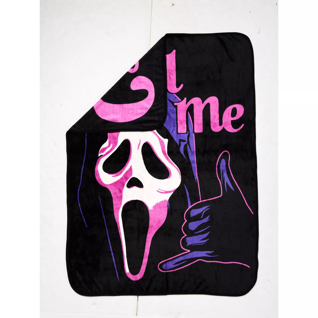 Call Me Double Sided Fleece Blanket - Ghost Face