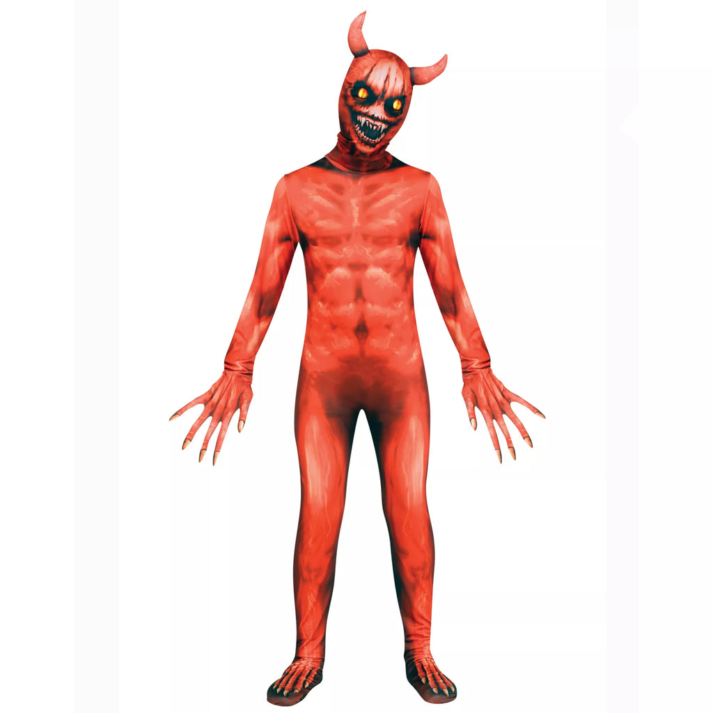 Kids Fiery Demon Skin Suit Costume
